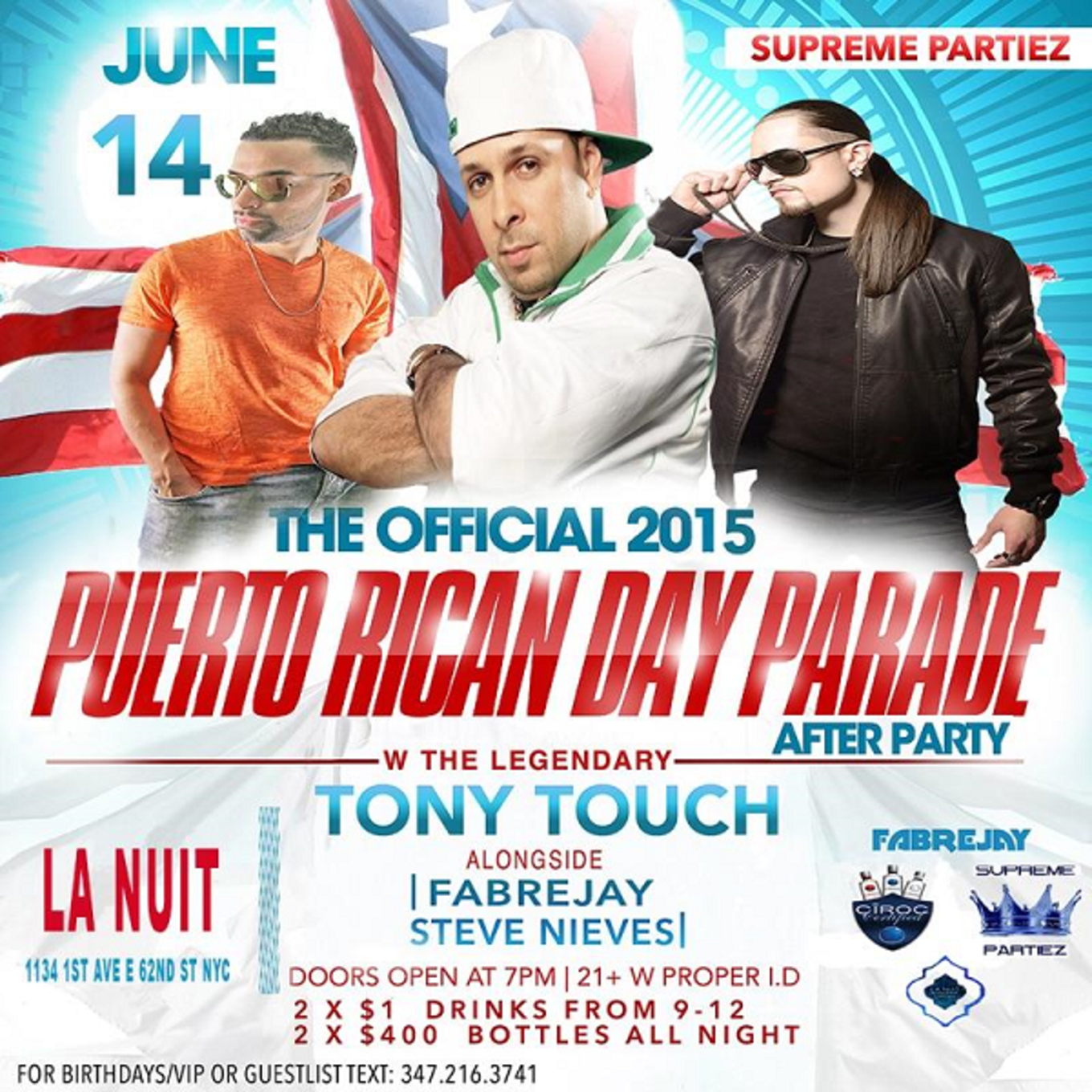 the 2015 official puertorican day parade after party at la nuit nyc la nuit nyc flyer