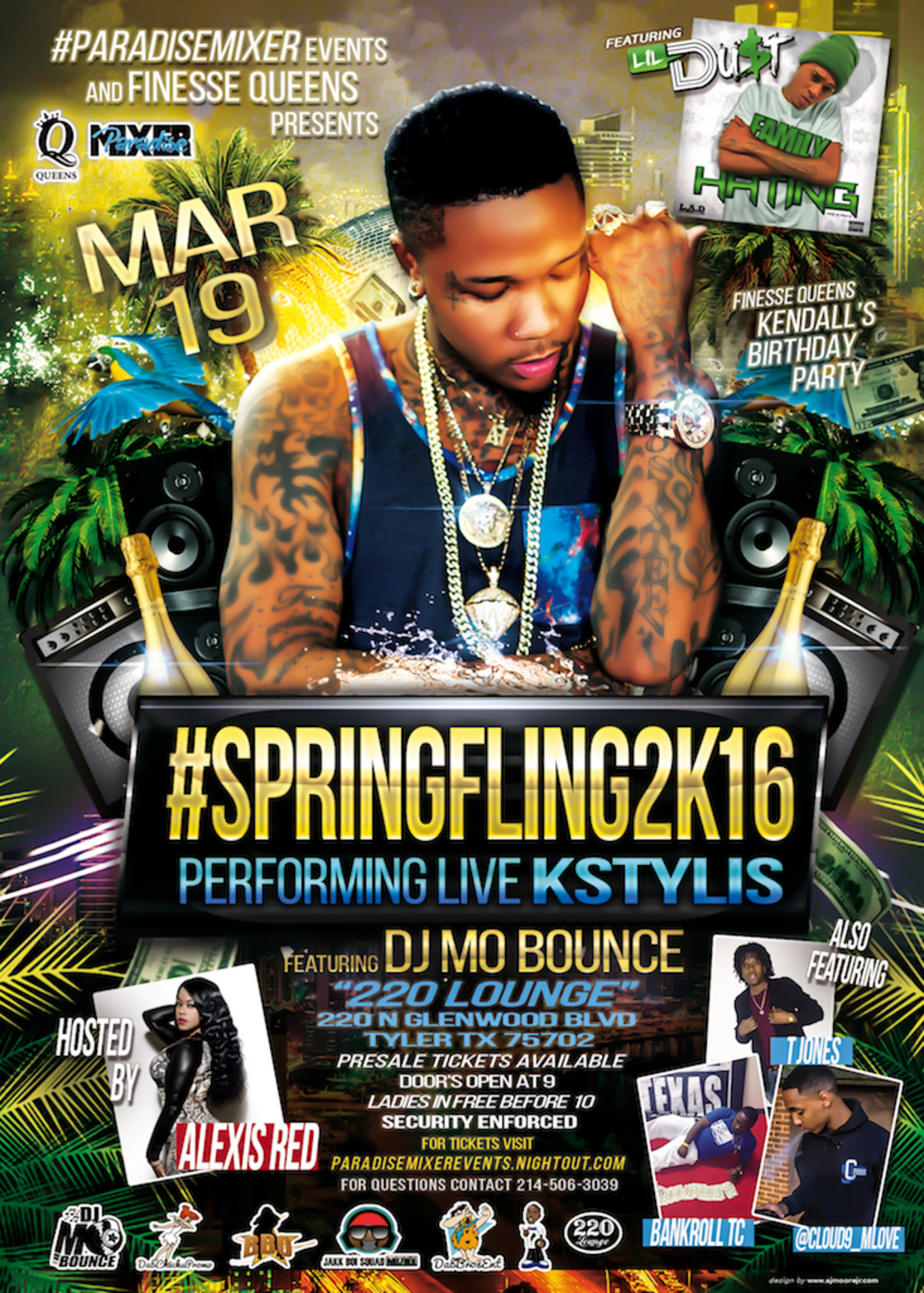 Spring Fling At 220 Lounge Performance By K Stylis Tickets 220 Lounge Tyler Tx March 19 2016