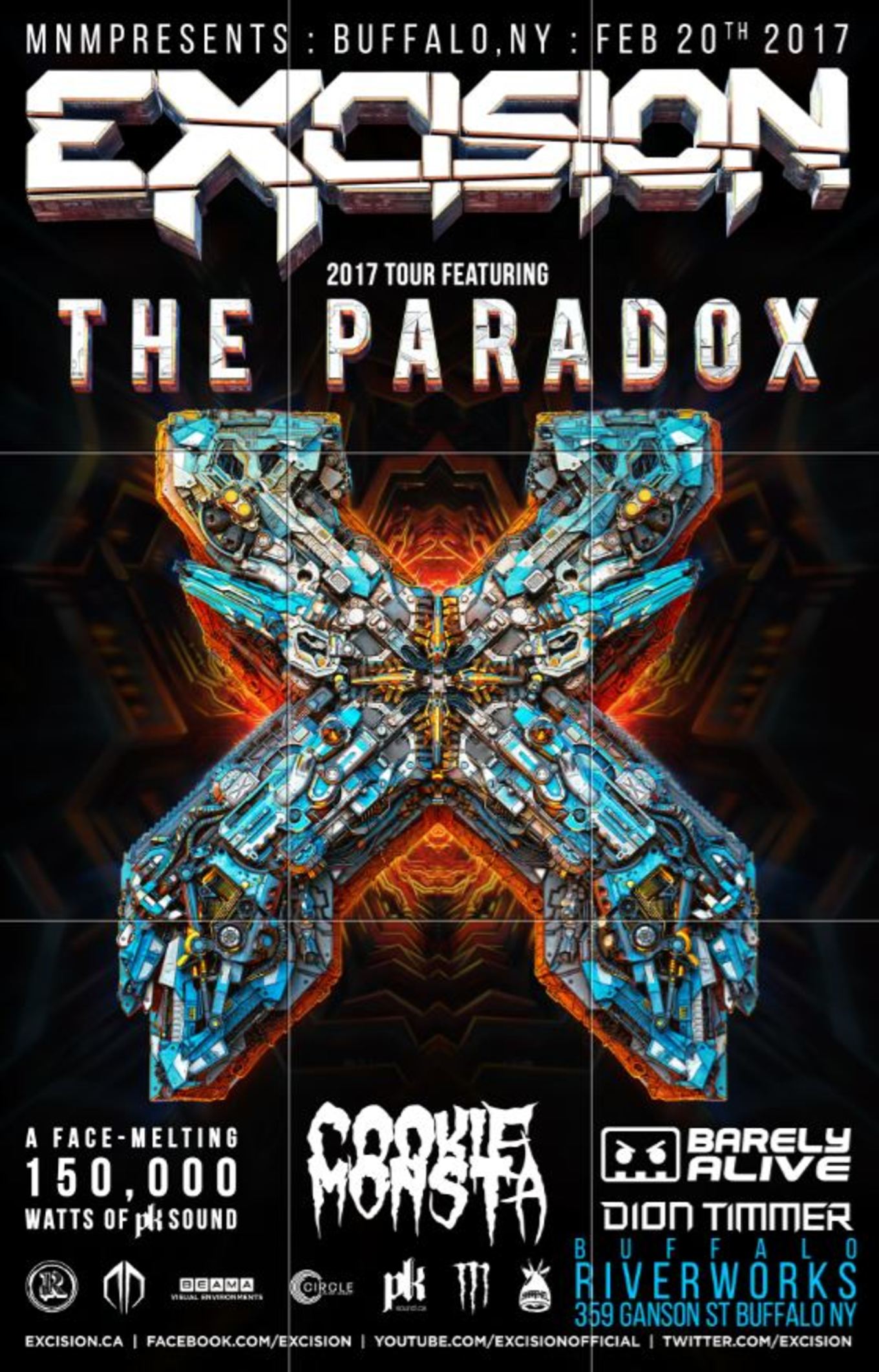 riverworks restaurant buffalo ny on Excision The Paradox 2017 W Cookie Monsta Barely Alive Mon Feb 20th Buffalo Riverworks Tickets Buffalo Riverworks Ny Ny February 20 2017