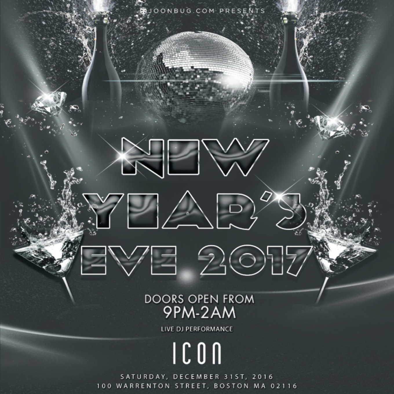 Icon Nightclub :: New Year's Eve 2017 - Icon Nightclub, Boston, MA - December 31, 2016
