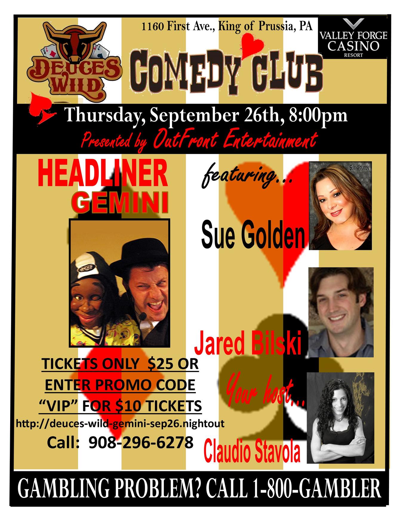 Deuce's Wild Comedy Club at Valley Forge Casino w/ headliner ...