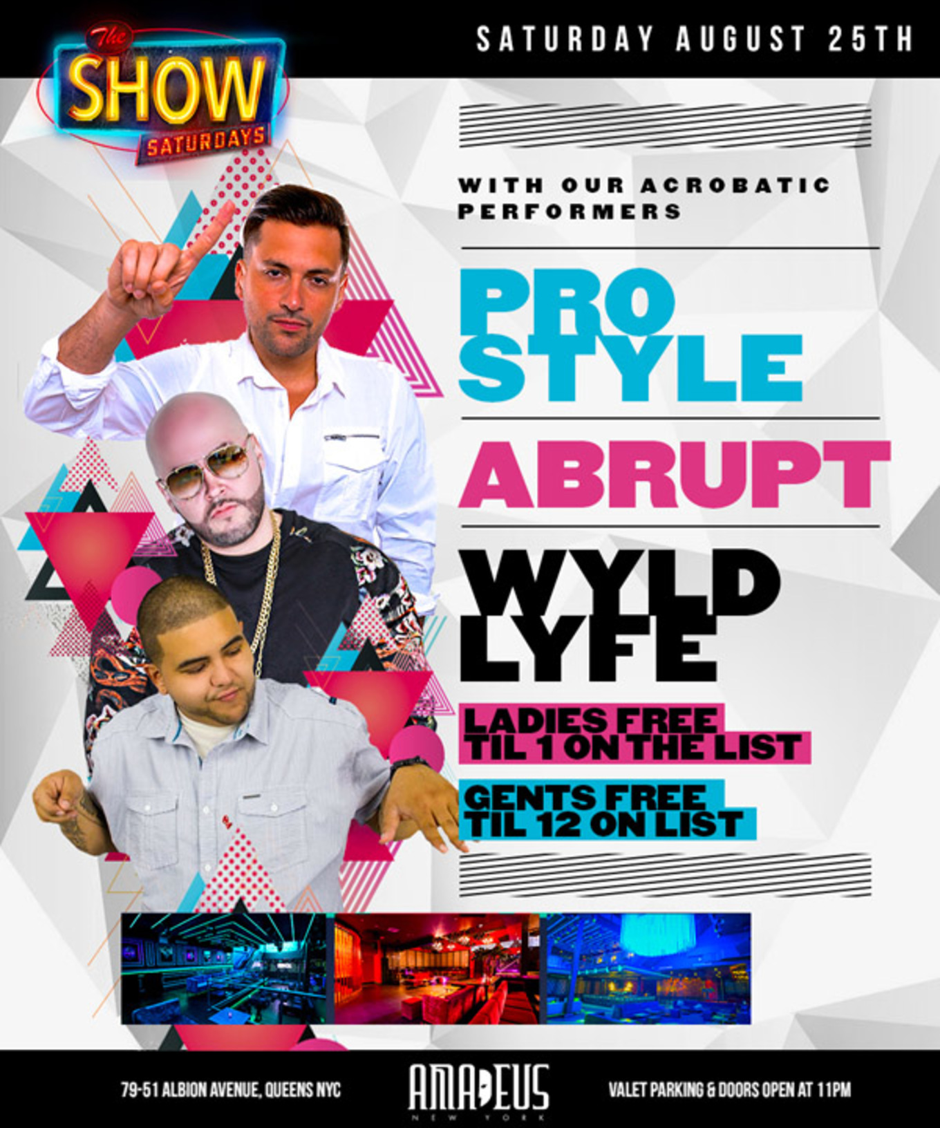 Show Saturdays Dj Prostyle Live At Amadeus Nightclub Tickets Amadeus Nightclub Queens Ny August 25 18