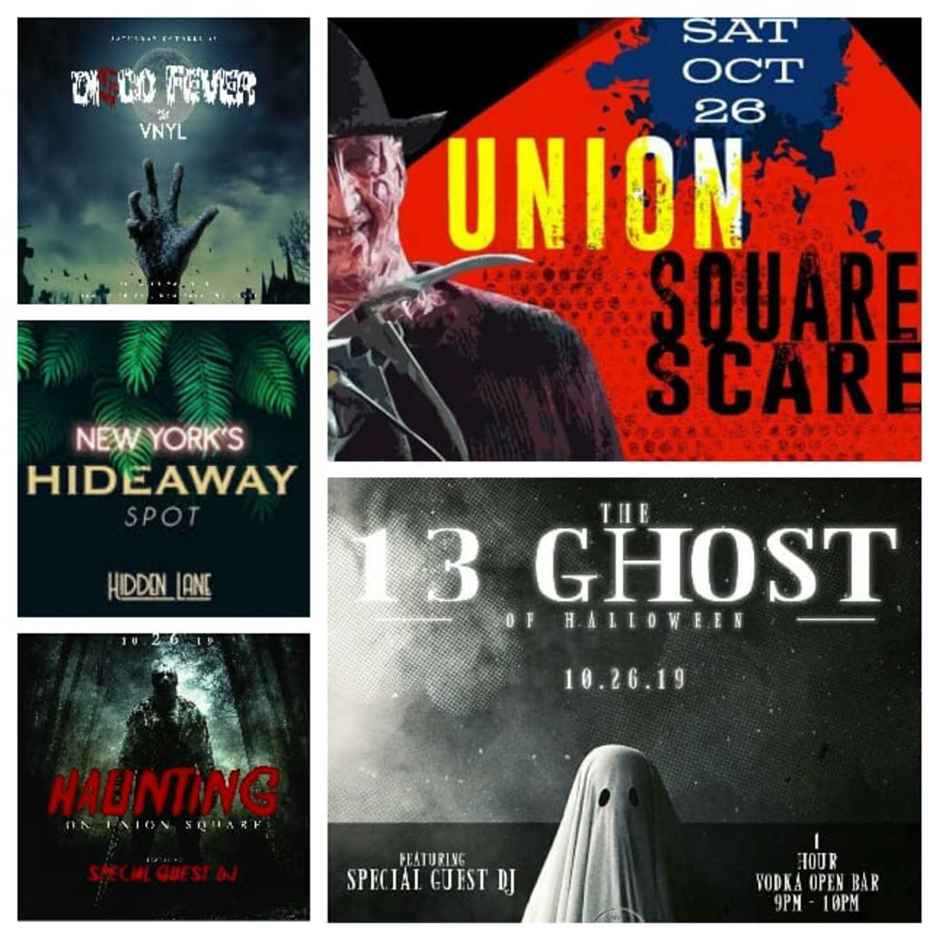 Union Square Halloween Party Pass To 4 Venues!!! Tickets October 26