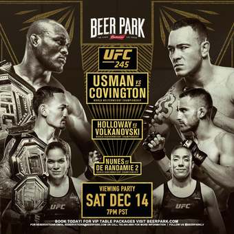 UFC 245 Viewing Party - Tickets - Beer Park, Las Vegas, NV ...