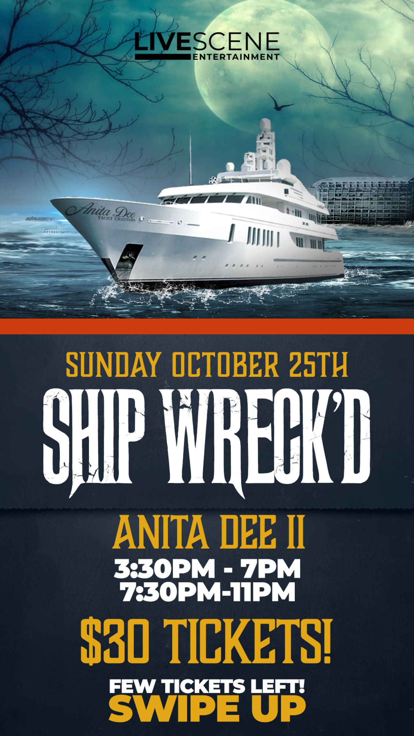 Anita Dee Ii Halloween Party Tickets Anita Dee Yacht Charters Dusable Harbors Chicago Il October 25 2020