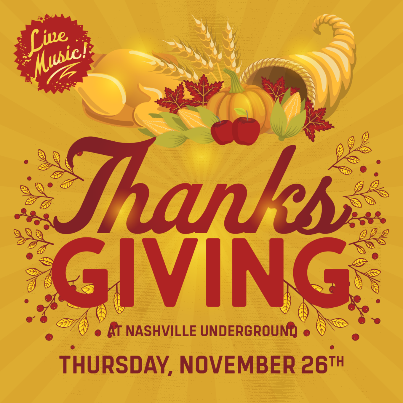 Thanksgiving Feast At Nashville Underground Nashville Underground Nashville Tn November 26 2020