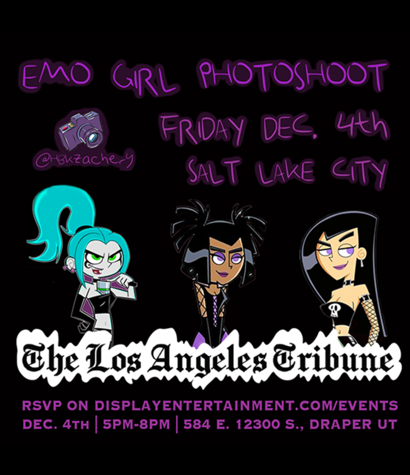 LA Tribune Emo Girl Photoshoot - Tickets - Sudio o2o, Draper, UT - December  4, 2020