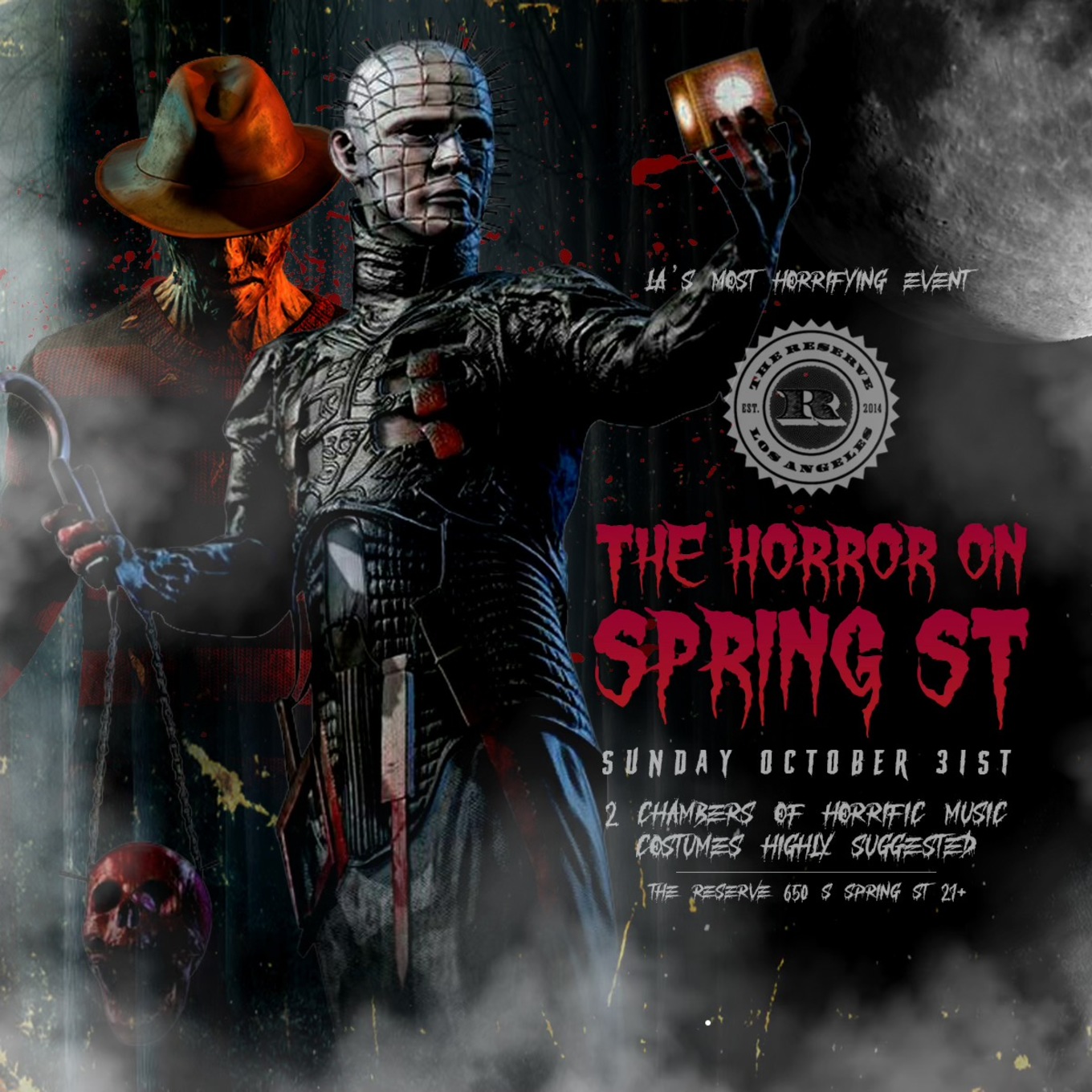 The HORROR on SPRING ST THE RESERVE DTLA / HALLOWEEN NIGHT Tickets